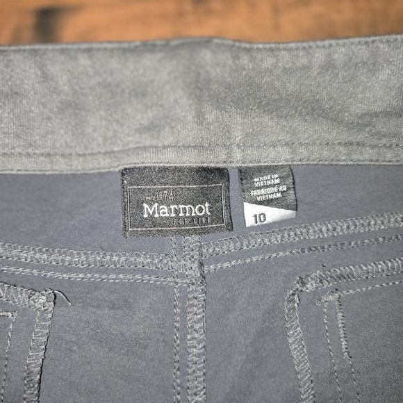 Marmot Women’s Adventure Hiking Pants Size 10 Charcoal Performance Trail - Picture 2 of 6
